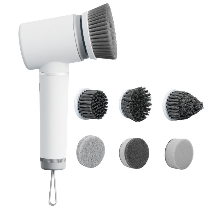 Revolutionize Your Cleaning Routine with the New Electric Multifunctional Dish Brush - 6 Brush Heads & Rechargeable!