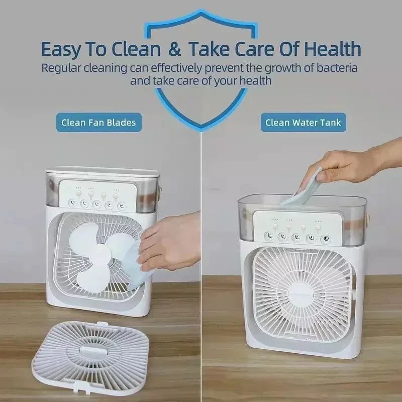 Enfriador de aire humidificador portátil 3 en 1