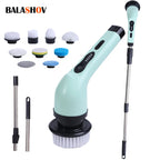 Revolutionize Your Cleaning Routine with the 9-in-1 Electric Spin Cleaning Brush - Effortless Scrubbing for Kitchen, Bathroom, and More!