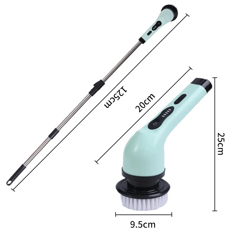 Revolutionize Your Cleaning Routine with the 9-in-1 Electric Spin Cleaning Brush - Effortless Scrubbing for Kitchen, Bathroom, and More!