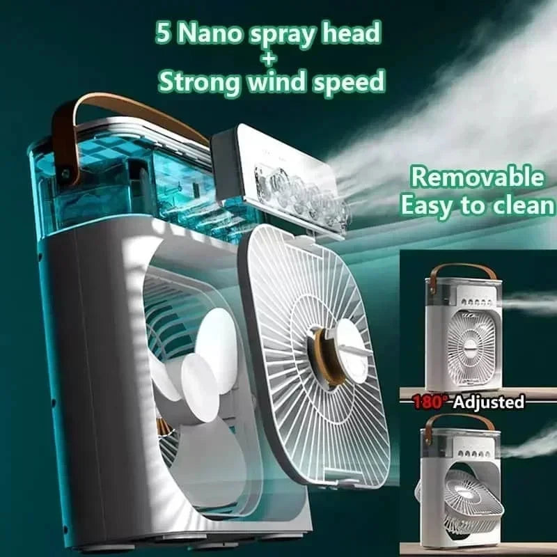 Enfriador de aire humidificador portátil 3 en 1