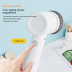 Revolutionize Your Cleaning Routine with the New Electric Multifunctional Dish Brush - 6 Brush Heads & Rechargeable!