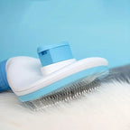 Pet Hair Removal Comb, 1 Count Pet Grooming Brush, Deshedding Tool, One-Click Cleaning Pet Hair Remover, Dog & Cat Grooming Supplies, Dog & Cat Accessories, Groomer Tools