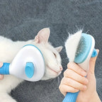 Pet Hair Removal Comb, 1 Count Pet Grooming Brush, Deshedding Tool, One-Click Cleaning Pet Hair Remover, Dog & Cat Grooming Supplies, Dog & Cat Accessories, Groomer Tools